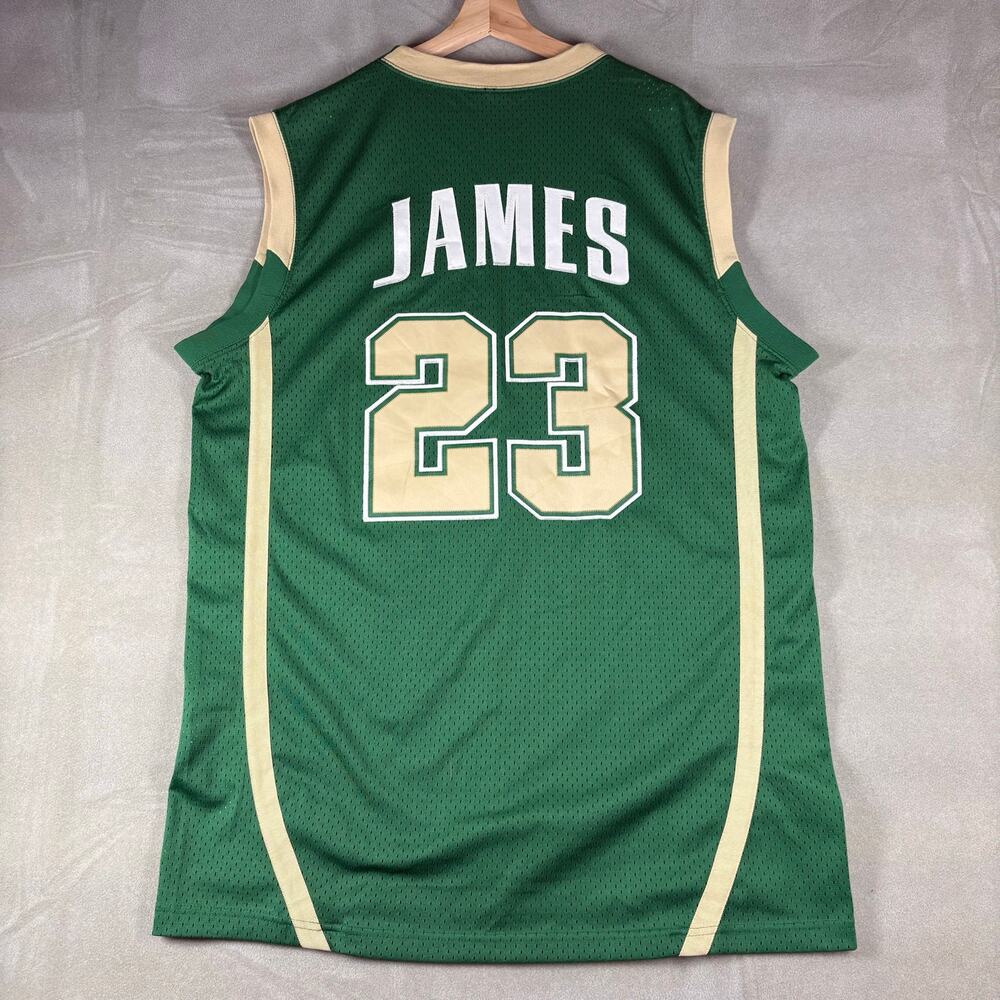 Nike Team Irish #23 LeBron James Jersey Green Basketball Made In‎ Korea Sz L
